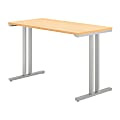 Bush Business Furniture 400 Series 48"W x 24"D Training Table, Natural Maple, Standard Delivery