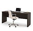 Bestar Embassy 72"W Narrow Computer Desk Shell, Dark Chocolate 1 thumbnail image