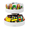 Mind Reader Anchor Collection 2-Tier Lazy Susan Countertop Organizer, 14”H x 14-1/4”W x 14-1/4”L, White 1 thumbnail image