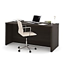 Bestar Embassy 66"W Computer Desk Shell, Dark Chocolate