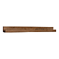 Uniek Kate And Laurel Levie Wall Shelf, 3-1/2”H x 42”W x 3-1/2”D, Rustic Brown