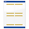 Avery® Print-To-The-Edge Labels & Sure Feed®, S00-DJZ-PRWGP10, 4" x 3-1/3", Glossy White, Preprinted Gold Dots Edge Design, Pack Of 40 1 thumbnail image