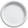 Amscan Round Paper Plates, 8-1/2”, Frosty White, 50 Per Pack, Case Of 3 Packs