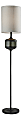 Adesso® Marina Floor Lamp, 61-1/4"H, Light Gray Shade/Black Base 1 thumbnail image