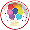 Amscan Celebration Rainbow Lunch Paper Plates, 8-1/2", Multicolor, Pack Of 8 Plates 1 thumbnail image