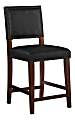 Linon Walton Faux Leather Counter Stool, Sapele/Black