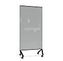 Ghent Pointe Non-Magnetic Dry-Erase Glassboard, 76-1/2” x 36-3/16”, Gray, Black Metal Frame 1 thumbnail image