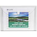 C-Line Reusable XL Poly Envelope - Hook & Loop Closure, Side Loading, Clear, 5/PK, 35107 1 thumbnail image