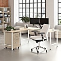 Bush Business Furniture Hustle 72"W L-Shaped Corner Computer Desk with 3 Drawer Mobile File Cabinet, Natural Elm, Standard Delivery Service, HUS013NE 1 thumbnail image