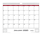 Blue Sky™ Monthly Safety Wirebound Wall Calendar, 12" x 15", Core Red, January To December 2020, 111292 1 thumbnail image