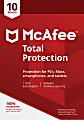 McAfee® Total Protection AntiVirus Software, For PC, Apple® Mac®, iOS, or Android, 10 Devices, 1-year subscription, eCard 1 thumbnail image