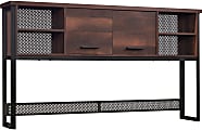 Sauder® Briarbrook Commercial Hutch, 36-7/9”H x 64-4/7”W x 11-2/3”D, Barrel Oak/Black