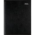 2024 Office Depot® Brand Weekly Hardcover Planner, 8" x 11", Black, January To December 2024 , OD711000