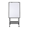 MasterVision® Magnetic Gold Ultra™ Adjustable Mobile Dry-Erase Whiteboard Easel, 65 12/16" x 24", Metal Frame With Black Finish