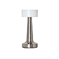 Simple Designs Mushroom Magic Dimming Rechargeable Cordless 4-Way Touch Sensor Saucer Desk Lamp, 8-1/2"H, Silver 1 thumbnail image