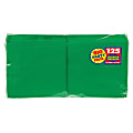 Amscan 2-Ply Paper Lunch Napkins, 6-1/2" x 6-1/2", Festive Green, 125 Per Big Party Pack, Set Of 3 Packs