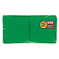 Amscan 2-Ply Paper Lunch Napkins, 6-1/2" x 6-1/2", Festive Green, 125 Per Big Party Pack, Set Of 3 Packs 1 thumbnail image