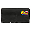 Amscan 2-Ply Paper Lunch Napkins, 6-1/2" x 6-1/2", Jet Black, 125 Per Big Party Pack, Set Of 3 Packs
