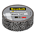 Scotch® Expressions Washi Tape, 0.59" x 22.9', Black/Silver Foil Dots 1 thumbnail image