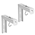 Mount-It! Steel Universal Projector Screen Wall Mounts, 1-1/4"H x 5"W x 7"D, White, Back Of 2 Mounts 1 thumbnail image
