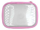 Office Depot® Brand Clear Pencil Case With Trim, 9" x 6-3/4", Light Pink 1 thumbnail image