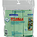 Wypall Microfiber Cloths - General Purpose - For Nonporous Surface - 15.75" Length x 15.75" Width - 24 / Carton - Anti-bacterial, Durable, Absorbent, Environmentally Friendly, Launderable - Green