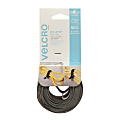 VELCRO® Brand One-Wrap Thin Ties, 8" x 1/2", Gray/Black, Pack Of 50 Ties