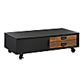 Sauder® Boulevard Café Coffee Table, Rectangular, Vintage Oak/Black