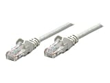 Intellinet Network Patch Cable, Cat5e, 5m, Grey, CCA, U/UTP, PVC, RJ45, Gold Plated Contacts, Snagless, Booted, Lifetime Warranty, Polybag - Patch cable - RJ-45 (M) to RJ-45 (M) - 16.4 ft - UTP - CAT 5e - molded, snagless - gray 1 thumbnail image