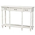 Baxton Studio Classic And Traditional French Provincial 3-Drawer Console Table, 33-15/16"H x 48"W x 13"D, White 1 thumbnail image