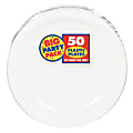 Amscan Plastic Dessert Plates, 7", Frosty White, 50 Plates Per Big Party Pack, Set Of 2 Packs 1 thumbnail image