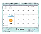 Blue Sky™ Monthly Wire Wall Calendar, 12" x 15", Rue Du Flore, January To December 2021, 101611