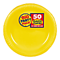 Amscan Plastic Dessert Plates, 7", Sunshine Yellow, 50 Plates Per Big Party Pack, Set Of 2 Packs 1 thumbnail image