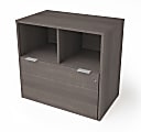 Bestar i3 Plus 30-1/8"W x 18-1/4"D 1-Drawer Lateral File Cabinet, Bark Gray 1 thumbnail image