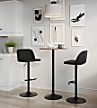 LumiSource Toriano Contemporary Adjustable Bar Stools, Black, Set Of 2 Stools