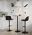 LumiSource Toriano Contemporary Adjustable Bar Stools, Black, Set Of 2 Stools 1 thumbnail image