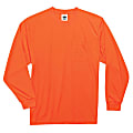 Ergodyne GloWear 8091 Non-Certified Long-Sleeve T-Shirt, Small, Orange