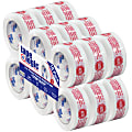 Tape Logic® Preprinted Stop/Alto Carton Sealing Tape, 3" Core, 2" x 110 Yd., Red/White, Case Of 18