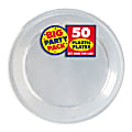 Amscan Plastic Dessert Plates, 7", Clear, 50 Plates Per Big Party Pack, Set Of 2 Packs 1 thumbnail image
