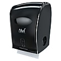 Solaris Paper® LoCor® Manual Hands-Free Roll Towel Dispenser, 15 5/8"H x 12 1/2"W x 9 7/16"D, Black