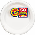 Amscan Plastic Plates, 10-1/4", Frosty White, 50 Plates Per Big Party Pack, Set Of 2 Packs 1 thumbnail image