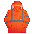 Ergodyne GloWear® 8366 Lightweight Type R Class 3 High-Visibility Rain Jacket, 3X, Orange