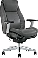 Serta® iComfort i6000 Ergonomic Bonded Leather High-Back Manager Chair, Gray/Silver