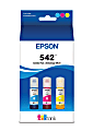 Epson® 542 EcoTank® Cyan, Magenta, Yellow Ink Refill Bottles, Pack Of 3, T542520-S