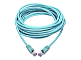 Tripp Lite Cat6a Snagless Shielded STP Patch Cable 10G, PoE, Aqua M/M 35ft - First End: 1 x RJ-45 Male Network - Second End: 1 x RJ-45 Male Network - 1.25 GB/s - Patch Cable - Shielding - Aqua