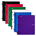 Five Star® Flex® Hybrid NoteBinder, 1" Round Rings, Assorted Colors