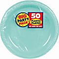 Amscan Plastic Plates, 10-1/4", Robin's Egg Blue, 50 Plates Per Big Party Pack, Set Of 2 Packs