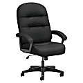 HON® Pillow Soft Ergonomic Fabric High-Back Executive Office Chair, Black