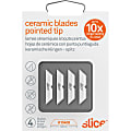 Slice Pointed Tip Ceramic Cutter Blades - 1.30" - Pointed Tip, Rust Resistant, Dual-sided, Non-magnetic, No - SLI10408 1 thumbnail image