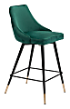 Zuo Modern® Piccolo Counter Chair, Green/Black